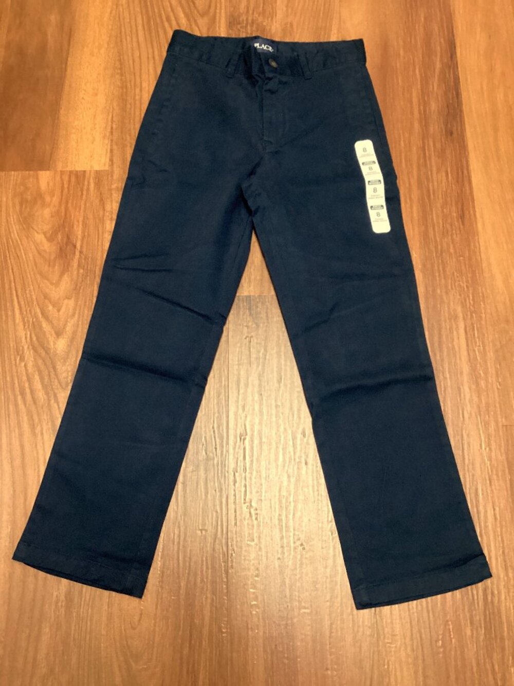 Boy's Children"s Place Navy Blue, Straight Leg Cotton Twill Pants. Size 8.